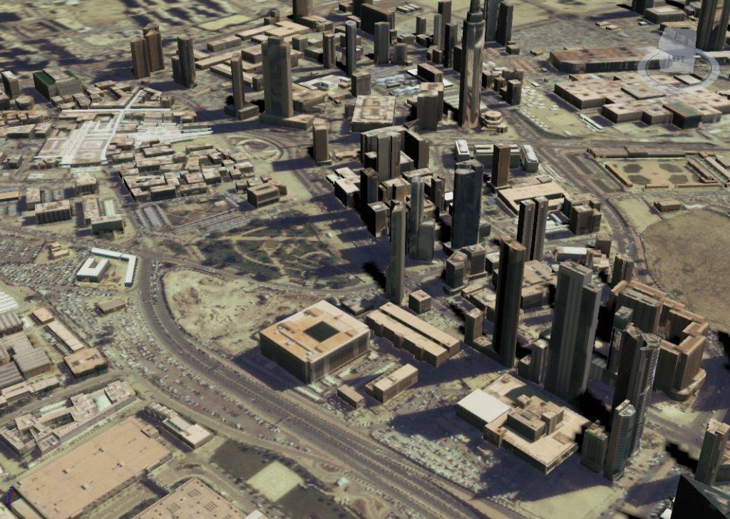 Modello 3D Kuwait city da immagini da satellite